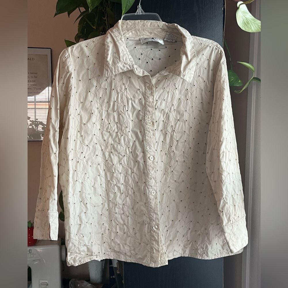 Once 1Again Plus Beige Short Sleeve Shirt